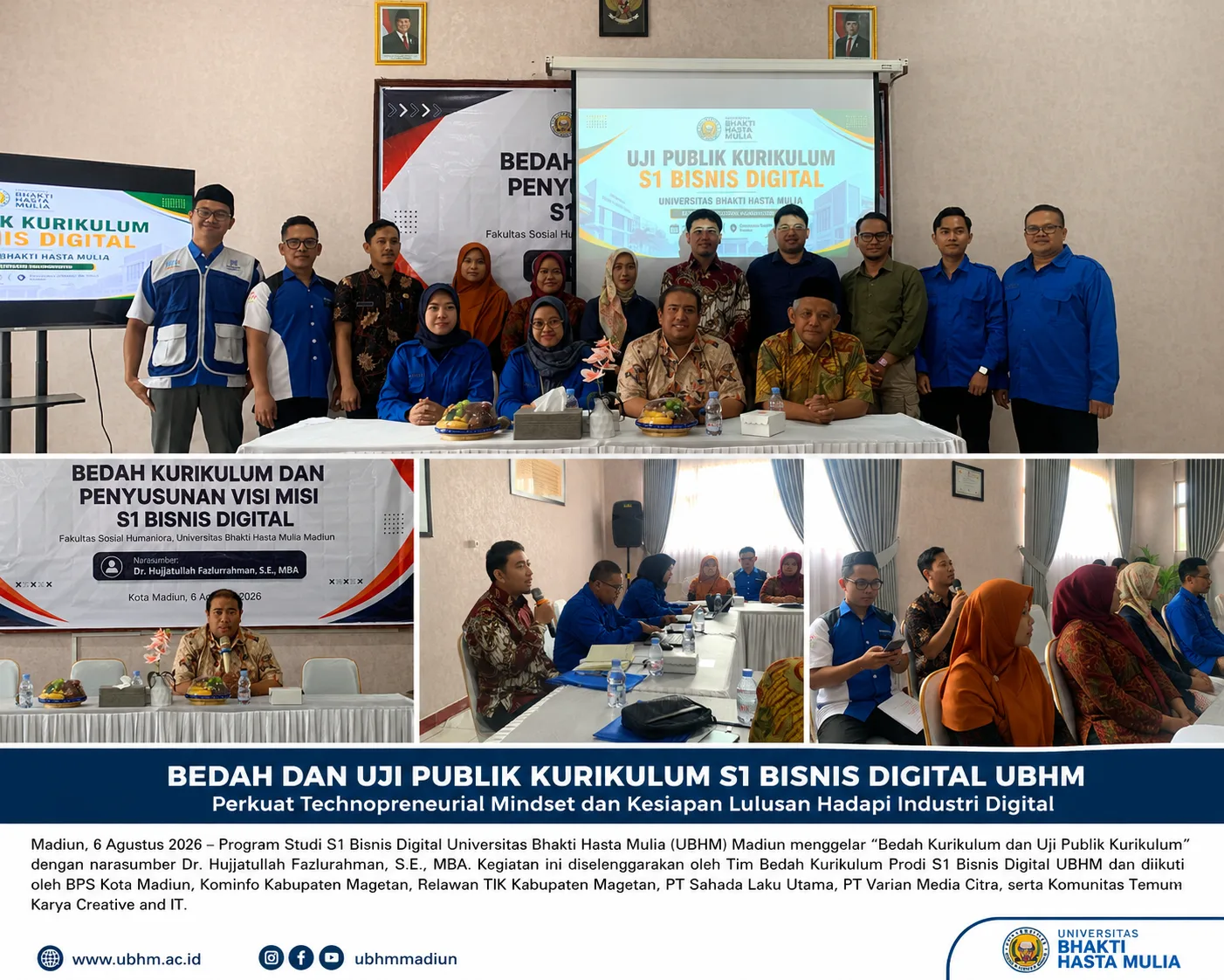 Bedah dan Uji Publik Kurikulum S1 Bisnis Digital UBHM, Perkuat Technopreneurial Mindset dan Kesiapan Lulusan Menghadapi Industri Masa Depan