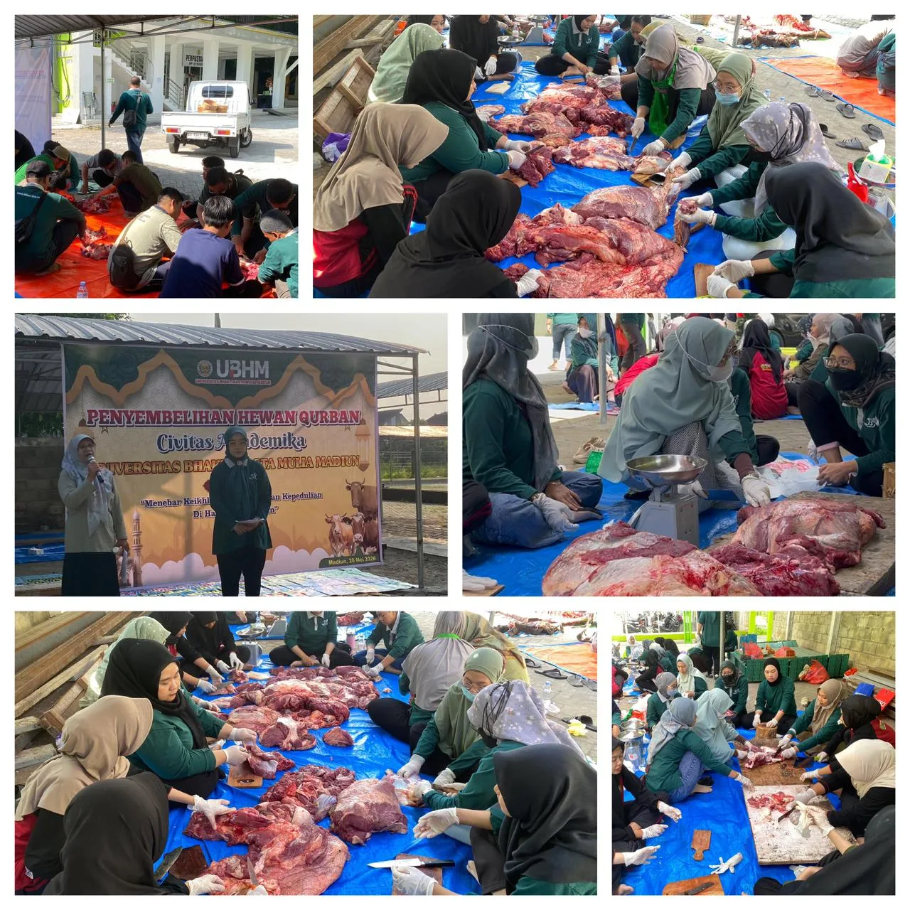 Pererat Kebersamaan, Universitas Bhakti Hasta Mulia Madiun Salurkan Daging Kurban