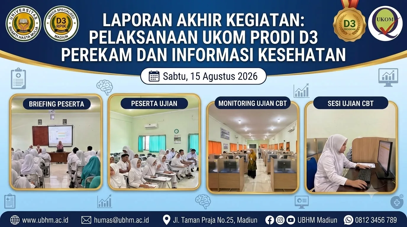 Program Studi D3 Perekam dan Informasi Kesehatan UBHM Laksanakan UKOM Tahun 2026